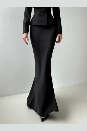 stylewe Elegant Plain Maxi Mermaid Skirt