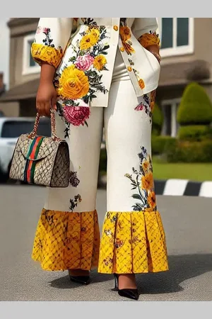 stylewe Vacation Floral Loosen Baggy Pants