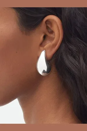 stylewe Personalized Metal Shiny Teardrop Ear Studs Ear Jewelry