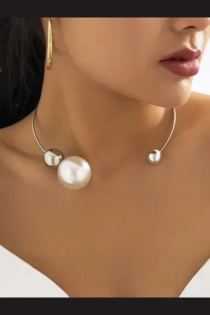 stylewe Personalized Asymmetrical Imitation Pearl Necklace