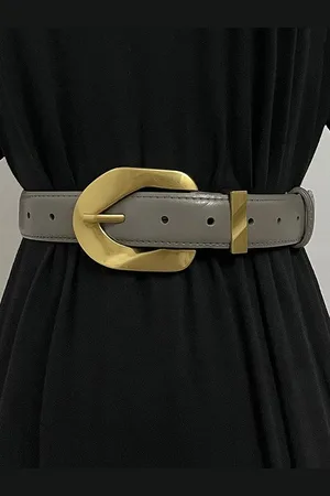 stylewe Ladies Leather Large Metal Buckle Belt