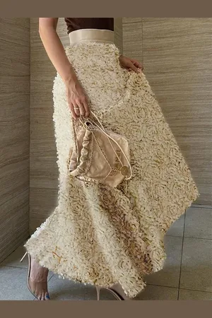 stylewe Elegant Plain Maxi Skirt