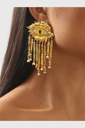 stylewe Exaggerated Devil Eye Tassel Earrings