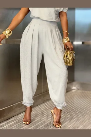 stylewe Casual Plain Pockets Harem Pants Fashion Pants