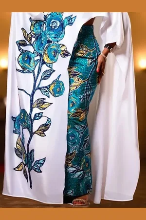 stylewe Urban Printing Floral Midi Skirt