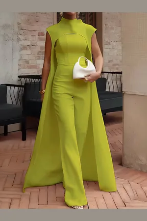 stylewe Elegant Tailored Jumpsuit & Cape Set ??? Wedding & Formal Occasion Outfit
