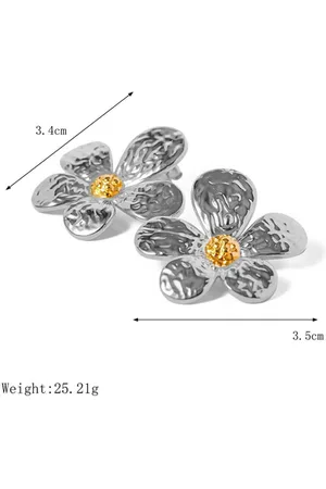 stylewe 18k gold flower-shaped high-end sunflower earrings