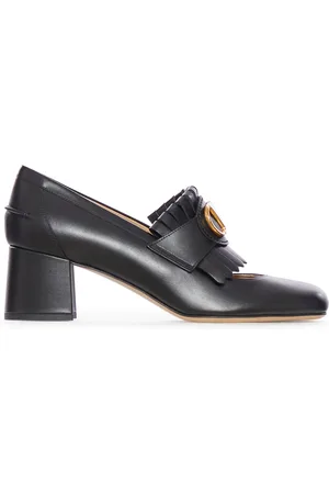 VALENTINO GARAVANI SMOOTH CALFSKIN LEATHER SHOES WITH VLOGO - - Woman