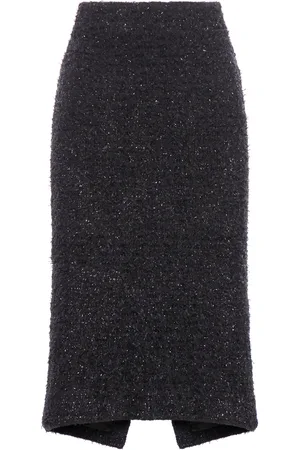 Balenciaga Tweed midi skirt - - Woman