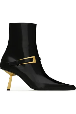 Saint Laurent LEE ankle boots in mirrored leather - - Woman