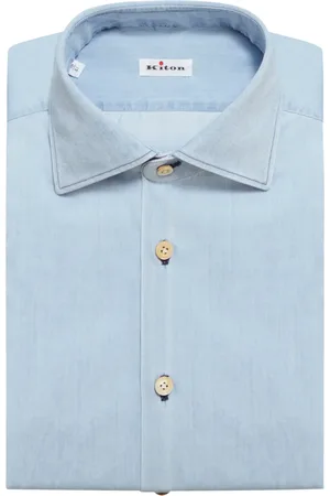 Kiton DENIM COTTON SHIRT - - Man