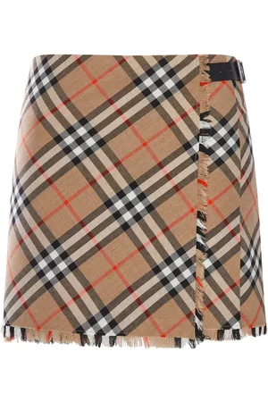 Burberry CHECKED WOOL SKIRT - - Woman