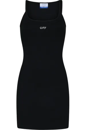 OFF-WHITE Cotton mini dress with logo - - Woman