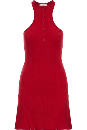 Courrèges RIBBED MINI DRESS - - Woman