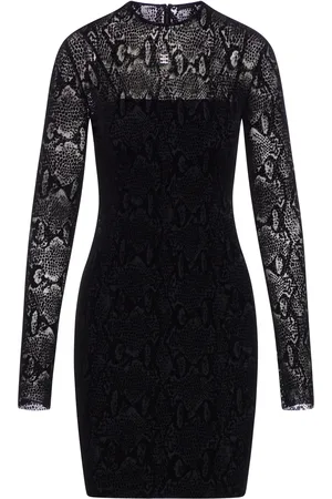 Givenchy PYTHON PRINT TULLE DRESS WITH 4G DETAIL - - Woman