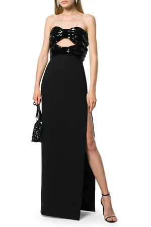 Saint Laurent Sequin-embellished evening gown - - Woman