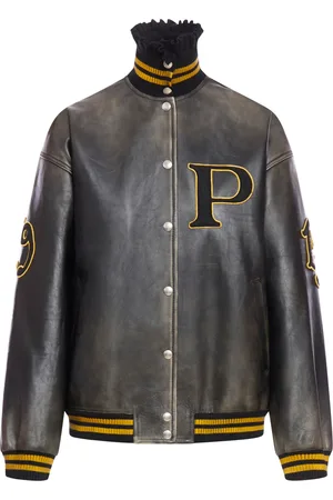 Prada Leather bomber with patch - - Woman
