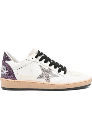 Golden Goose BALLSTAR SNEAKERS IN NAPPA AND GLITTER - - Woman