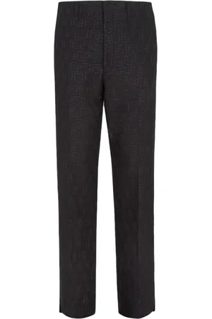 Fendi LINEN JACQUARD TROUSERS - - Man