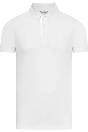 Burberry COTTON POLO SHIRT WITH EMBROIDERED EKD LOGO - - Man