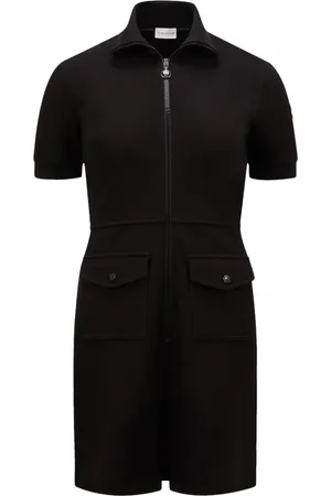 Moncler PIQUET HALF-ZIP POLO DRESS - - Woman