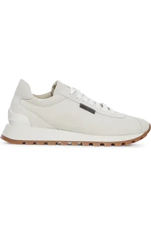 Brunello Cucinelli SUEDE RUNNERS WITH SHINY TAB - - Woman