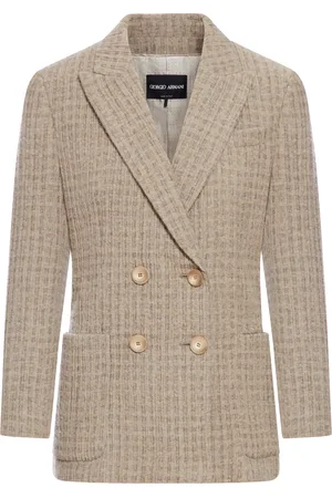 Giorgio Armani Double-breasted jacket in cashmere and silk - - Woman
