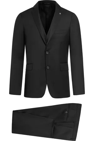 TAGLIATORE TAILORED WOOL SUIT WITH VEST - - Man