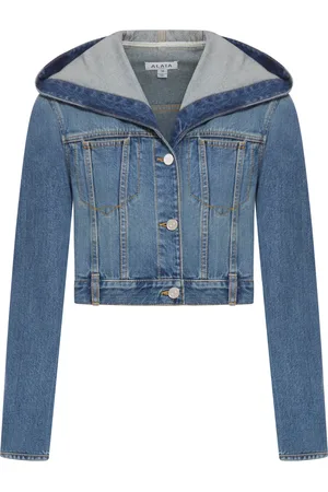Alaïa DENIM CROP HOODED JACKET - - Woman