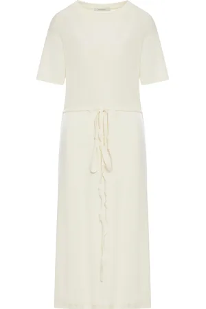 LEMAIRE RIBBED T-SHIRT DRESS WITH BELT - - Woman