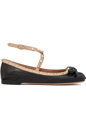 VALENTINO GARAVANI ROCKSTUD BALLERINA IN NAPPA - - Woman