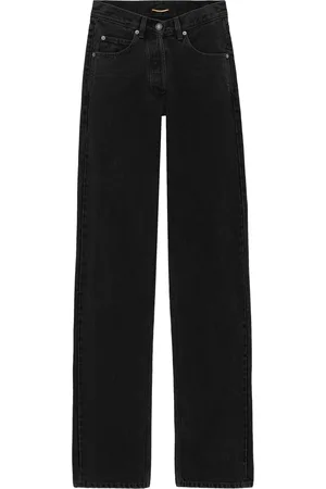 Saint Laurent LOOSE JEANS WITH V-WAIST IN MIDNIGHT DENIM - - Woman