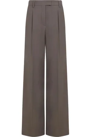 Brunello Cucinelli HIGH WAISTED VISCOSE AND LINEN TROUSERS - - Woman