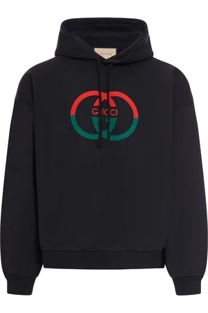 Gucci PRINTED COTTON JERSEY HOODIE - - Man