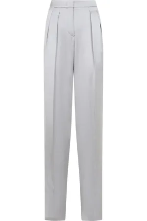 Giorgio Armani TAILORED PURE SILK TROUSERS - - Woman