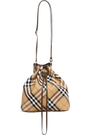 Burberry Bucket bag with check print - - Woman