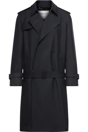 Burberry LONG SILK BLEND TRENCH COAT - - Man