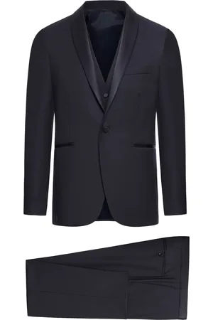 TAGLIATORE Three-piece single-breasted suit in wool and silk - - Man