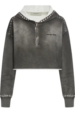 Golden Goose FADED COTTON CROP SWEATSHIRT - - Woman