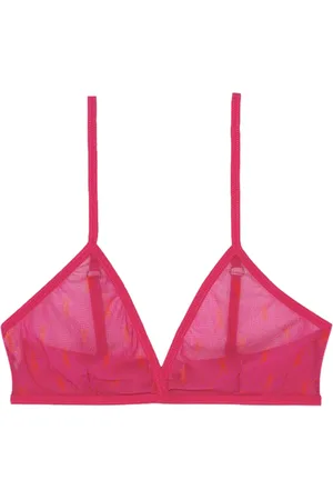 Saint Laurent MONOGRAM BRA IN TULLE JERSEY - - Woman