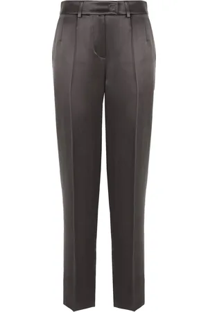 Giorgio Armani Straight trousers in washed silk - - Woman