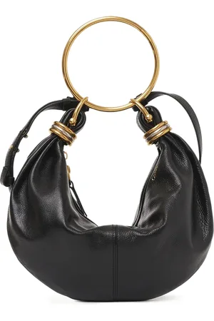 Chloé SMALL BRACELET HOBO BAG IN GRAINED LEATHER - - Woman