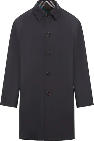 Burberry Long reversible car coat in gabardine - - Man