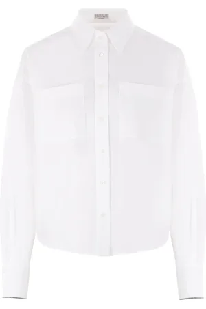 Brunello Cucinelli SHIRT WITH JEWELRY DECORATION - - Woman