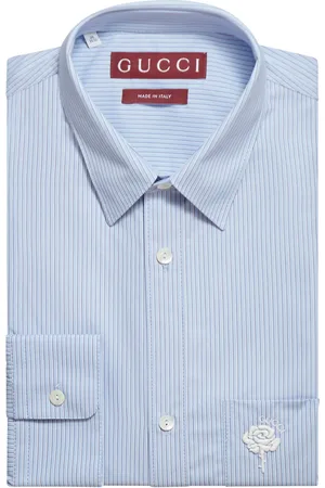 Gucci STRIPED SHIRT WITH LOGO - - Man