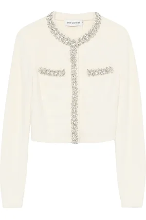 Self-Portrait KNITTED CARDIGAN WITH APPLICATIONS - - Woman