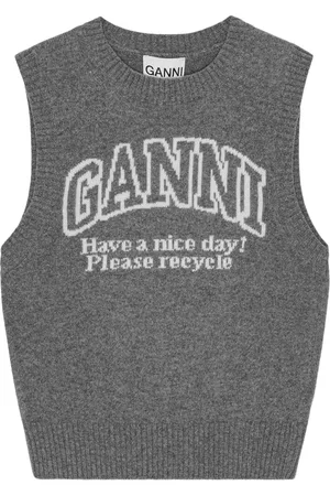 Ganni GRAPHIC WOOL VEST - - Woman