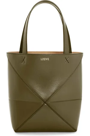 Loewe Puzzle Fold Tote mini bag in shiny calfskin - - Woman