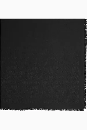 Saint Laurent WOOL & SILK JACQUARD LARGE MONOGRAM SQUARE SCARF - - Woman