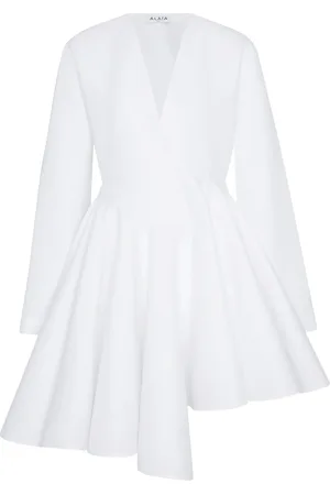 Alaïa SHORT DRESS IN COTTON POPLIN - - Woman